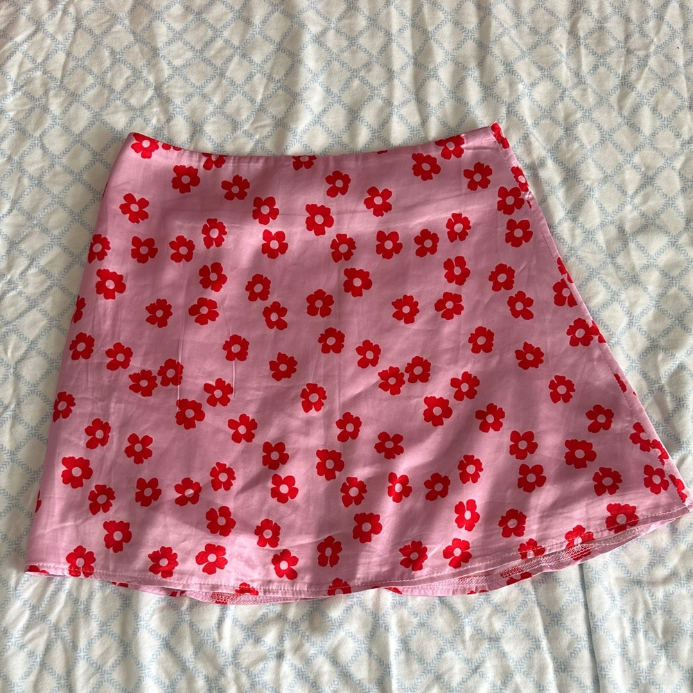 princess polly Floral Pink Skirt